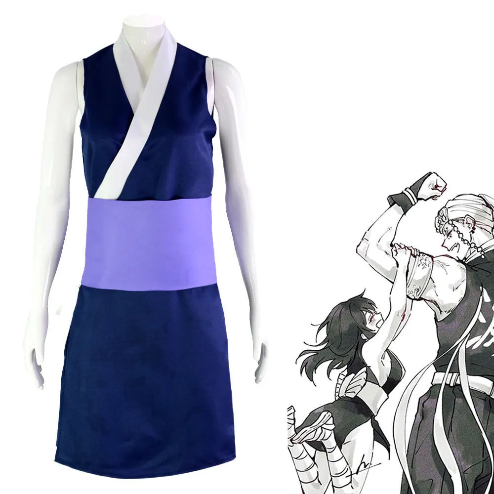 Demon Slayer Uzui Tengen Cosplay Costume – Full Set with Accessories