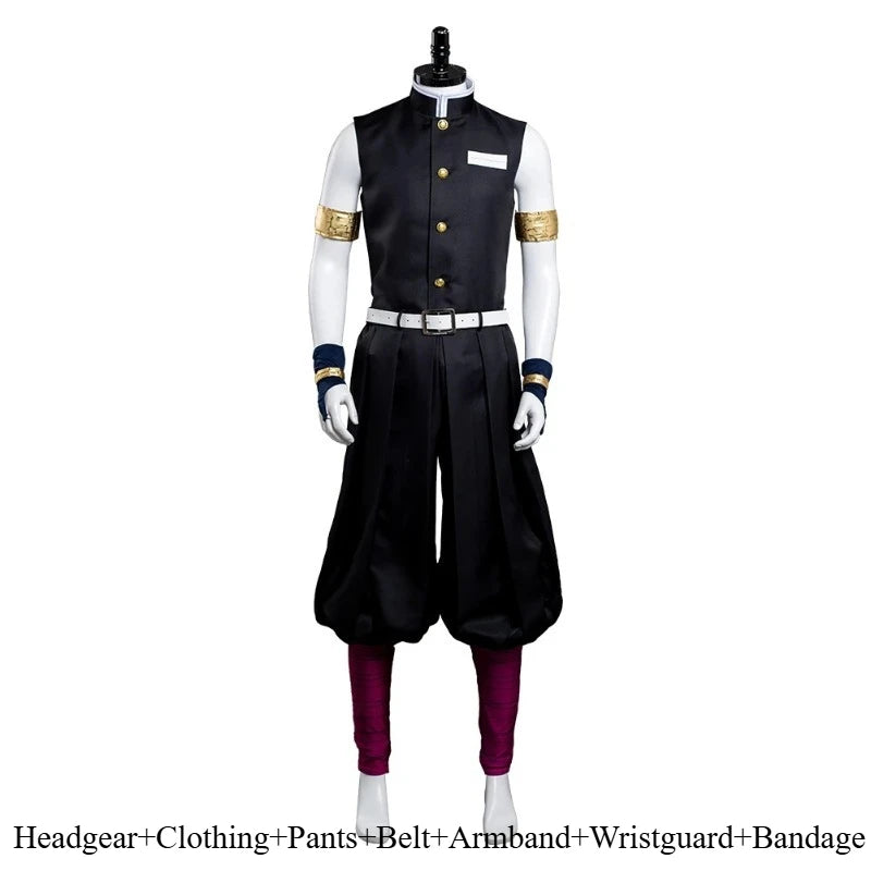 Demon Slayer Uzui Tengen Cosplay Costume – Full Set with Accessories