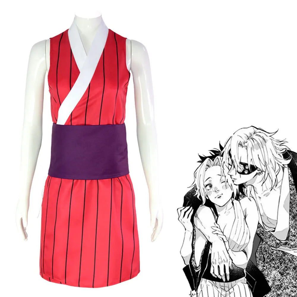Demon Slayer Uzui Tengen Cosplay Costume – Full Set with Accessories
