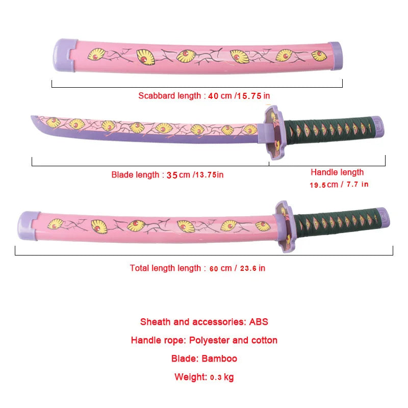 Demon Slayer Inosuke Katana Cosplay Sword – 60cm Bamboo Replica