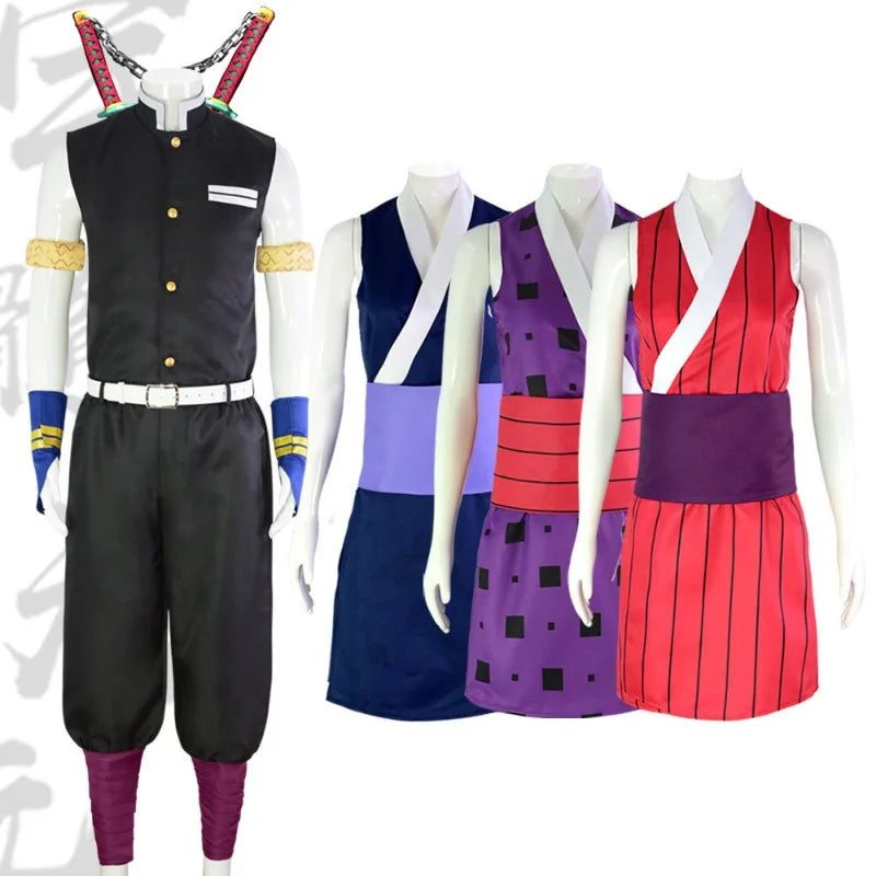 Demon Slayer Uzui Tengen Cosplay Costume – Full Set with Accessories