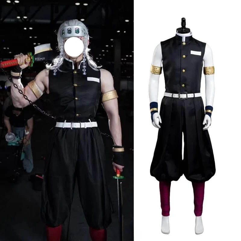 Demon Slayer Uzui Tengen Cosplay Costume – Full Set with Accessories