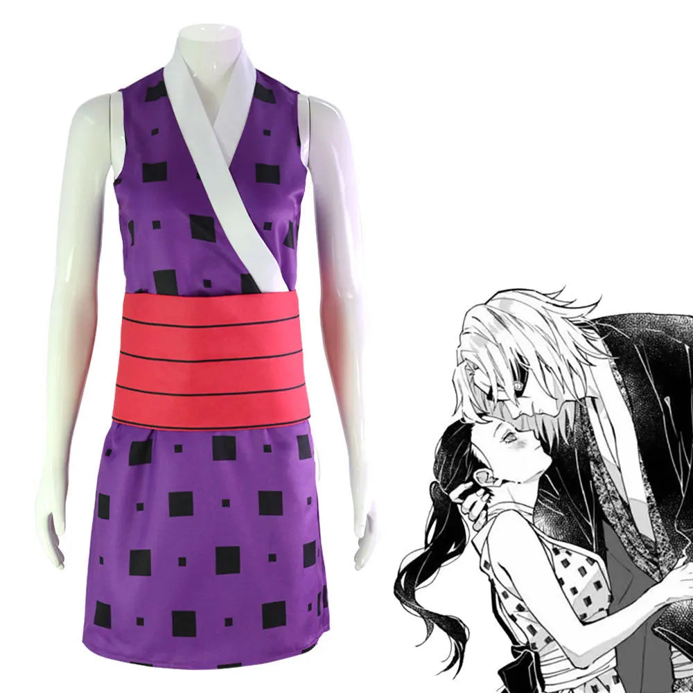 Demon Slayer Uzui Tengen Cosplay Costume – Full Set with Accessories