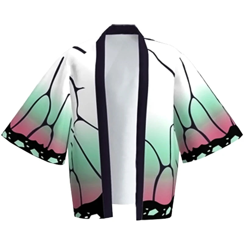 Demon Slayer Cosplay Cloak – Adult & Kids Charcoal Printed Costume