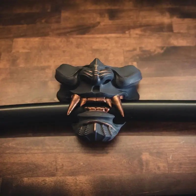 Oni Katana Mask Display Wall Holder