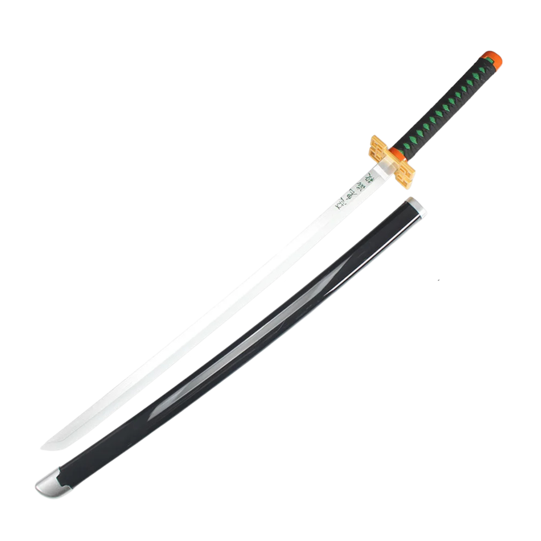 Sword with a black sheath on a white background