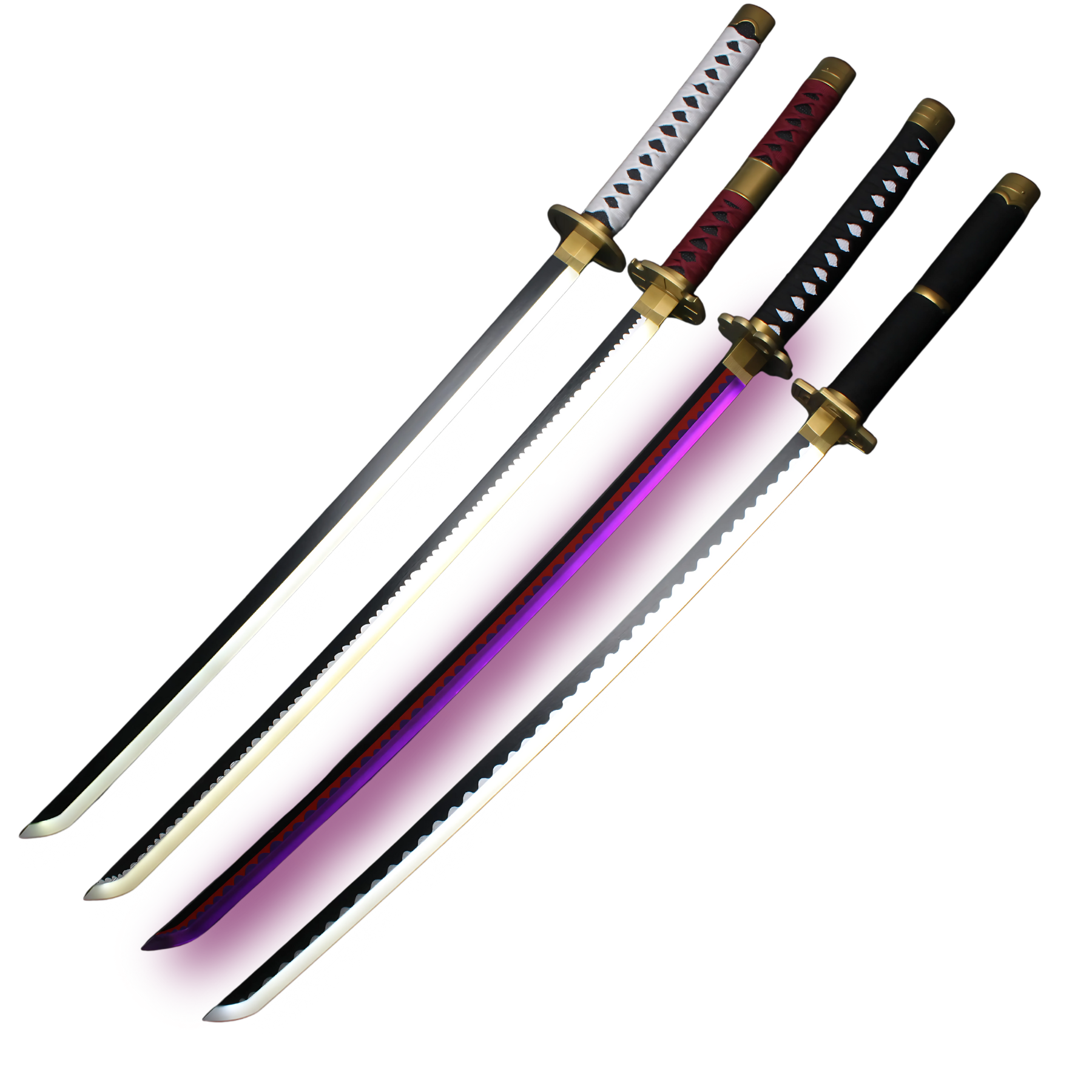 LED One Piece Katanas with Holder & Holster