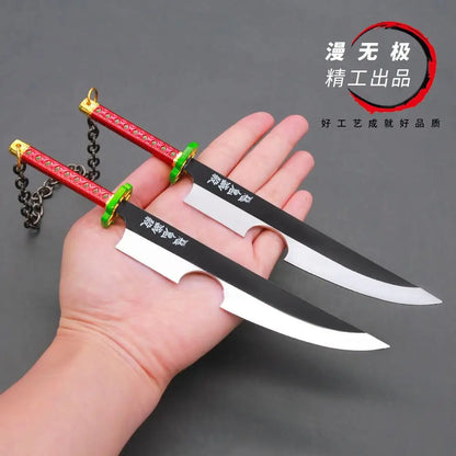 Demon Slayer Tanjiro Sword Keychain – 25cm Metal Replica