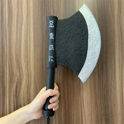 Demon Slayer Himejima Gyomei Weapon Prop – 1:1 Cosplay PU Axe & Flail