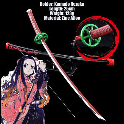Demon Slayer Tanjiro Sword Keychain – 25cm Metal Replica