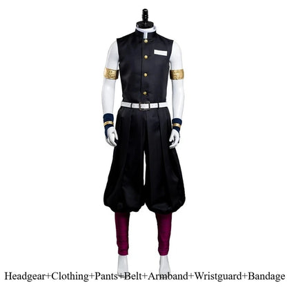 Demon Slayer Uzui Tengen Cosplay Costume – Full Set with Accessories