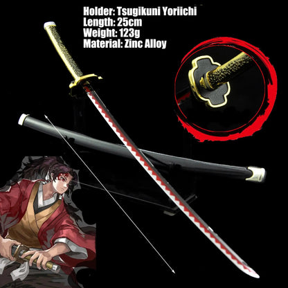 Demon Slayer Tanjiro Sword Keychain – 25cm Metal Replica