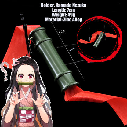 Demon Slayer Tanjiro Sword Keychain – 25cm Metal Replica