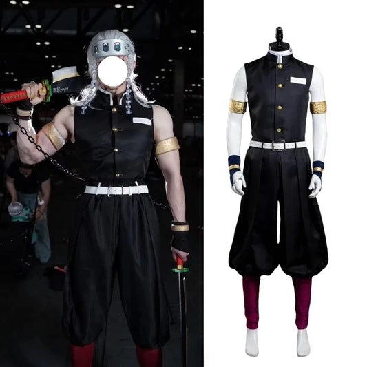 Demon Slayer Uzui Tengen Cosplay Costume – Full Set with Accessories
